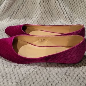 Long Tall Sally Purple Velvet Flats